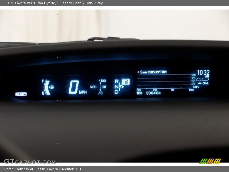Blizzard Pearl / Dark Gray 2015 Toyota Prius Two Hybrid