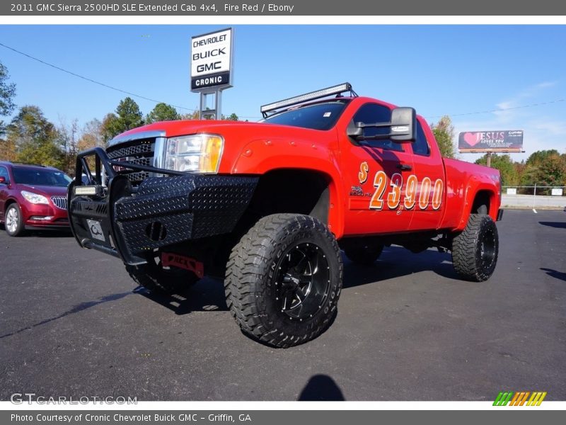 Fire Red / Ebony 2011 GMC Sierra 2500HD SLE Extended Cab 4x4