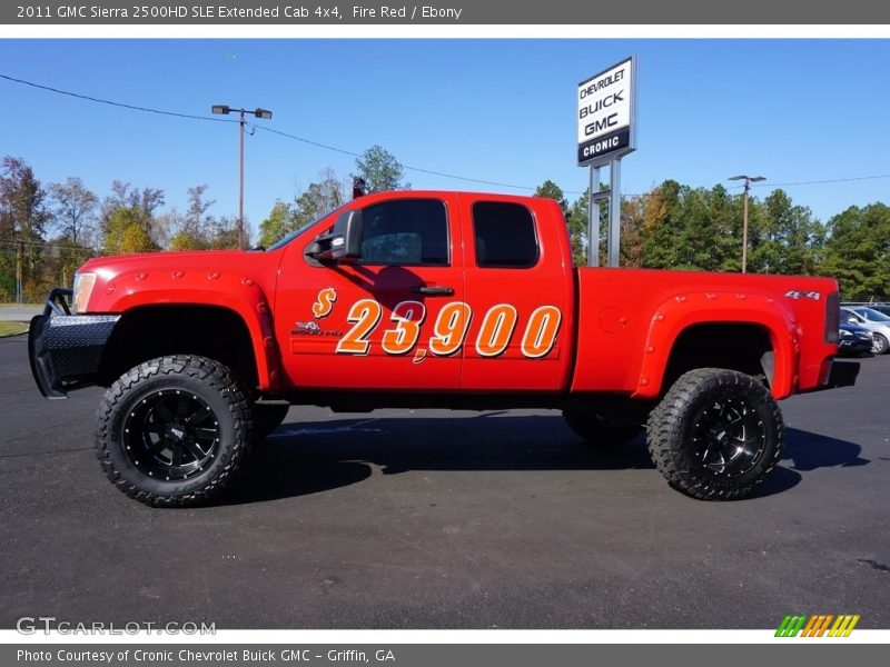 Fire Red / Ebony 2011 GMC Sierra 2500HD SLE Extended Cab 4x4