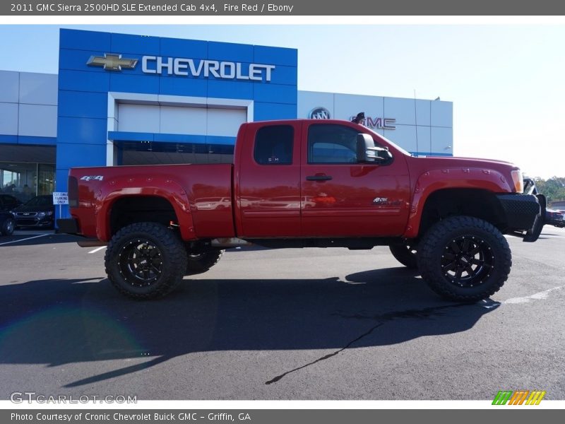 Fire Red / Ebony 2011 GMC Sierra 2500HD SLE Extended Cab 4x4
