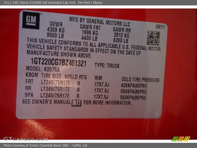 Fire Red / Ebony 2011 GMC Sierra 2500HD SLE Extended Cab 4x4