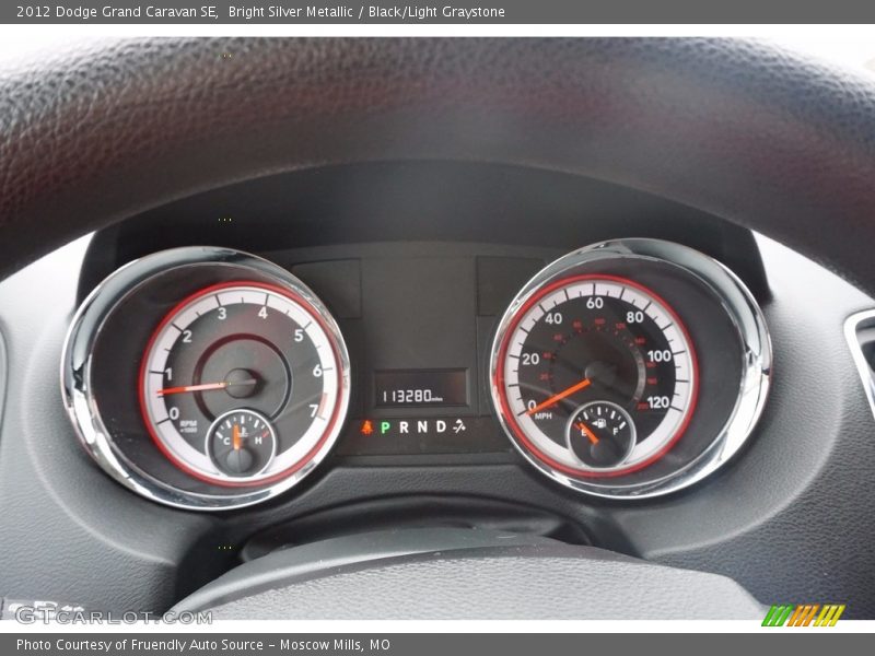 Bright Silver Metallic / Black/Light Graystone 2012 Dodge Grand Caravan SE