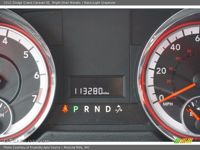 Bright Silver Metallic / Black/Light Graystone 2012 Dodge Grand Caravan SE