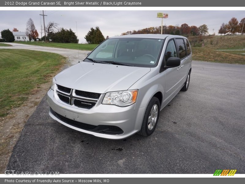 Bright Silver Metallic / Black/Light Graystone 2012 Dodge Grand Caravan SE