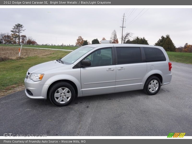 Bright Silver Metallic / Black/Light Graystone 2012 Dodge Grand Caravan SE
