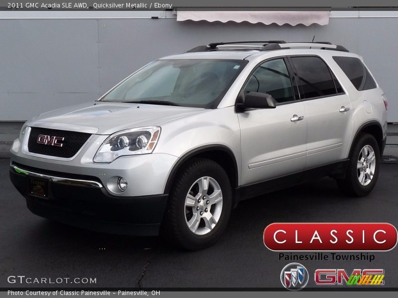 Quicksilver Metallic / Ebony 2011 GMC Acadia SLE AWD