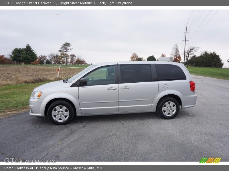 Bright Silver Metallic / Black/Light Graystone 2012 Dodge Grand Caravan SE