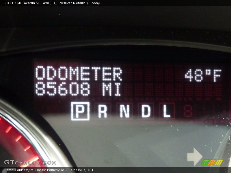 Quicksilver Metallic / Ebony 2011 GMC Acadia SLE AWD