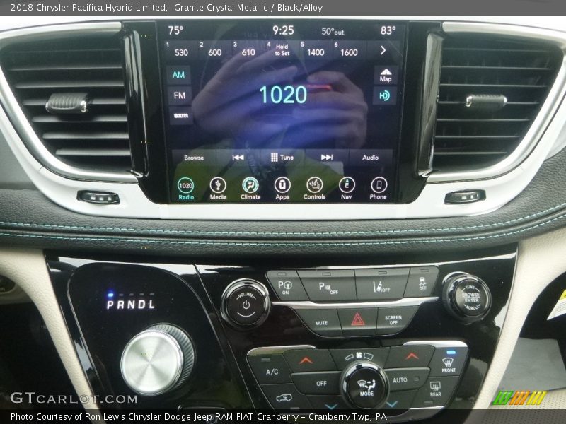 Controls of 2018 Pacifica Hybrid Limited