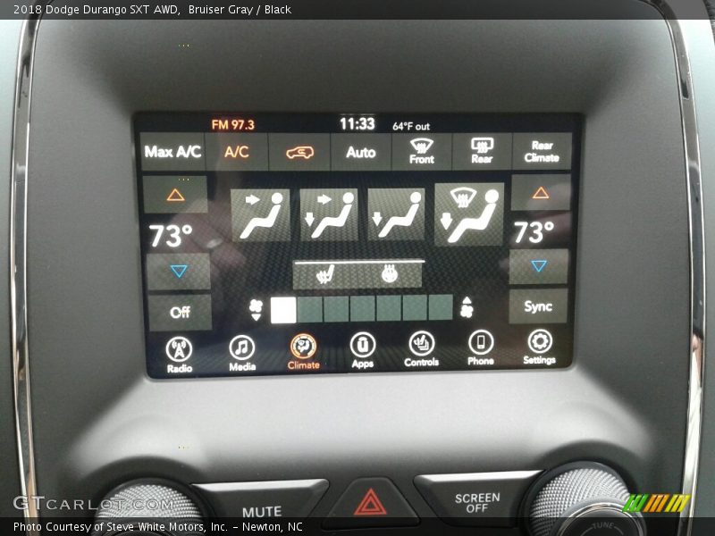 Bruiser Gray / Black 2018 Dodge Durango SXT AWD