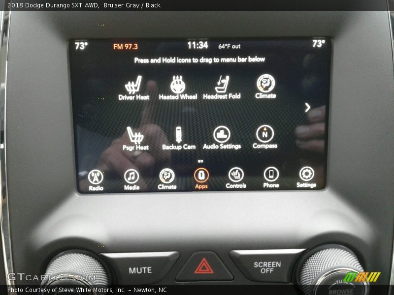 Bruiser Gray / Black 2018 Dodge Durango SXT AWD