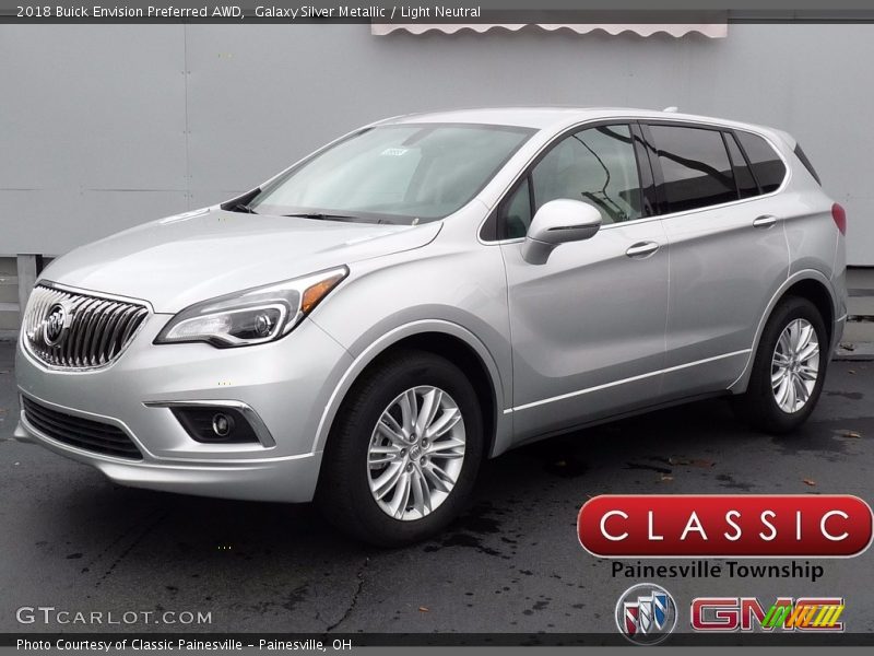 Galaxy Silver Metallic / Light Neutral 2018 Buick Envision Preferred AWD