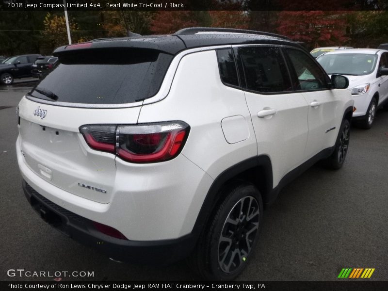 Pearl White Tri–Coat / Black 2018 Jeep Compass Limited 4x4