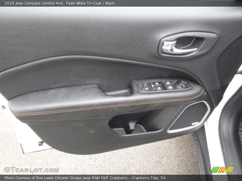 Pearl White Tri–Coat / Black 2018 Jeep Compass Limited 4x4