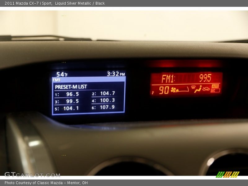 Liquid Silver Metallic / Black 2011 Mazda CX-7 i Sport