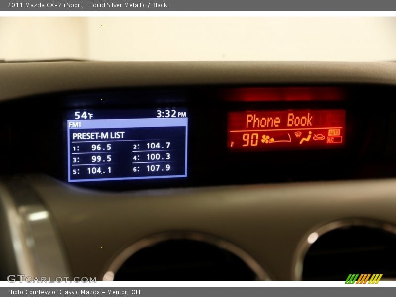 Liquid Silver Metallic / Black 2011 Mazda CX-7 i Sport
