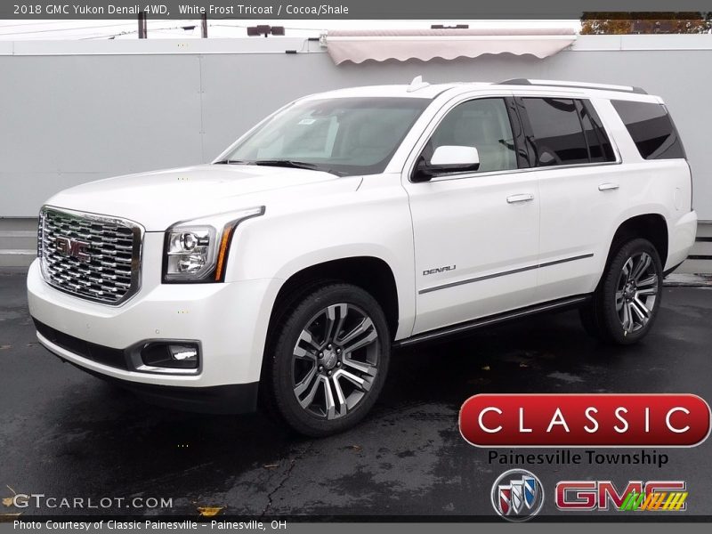 White Frost Tricoat / Cocoa/Shale 2018 GMC Yukon Denali 4WD