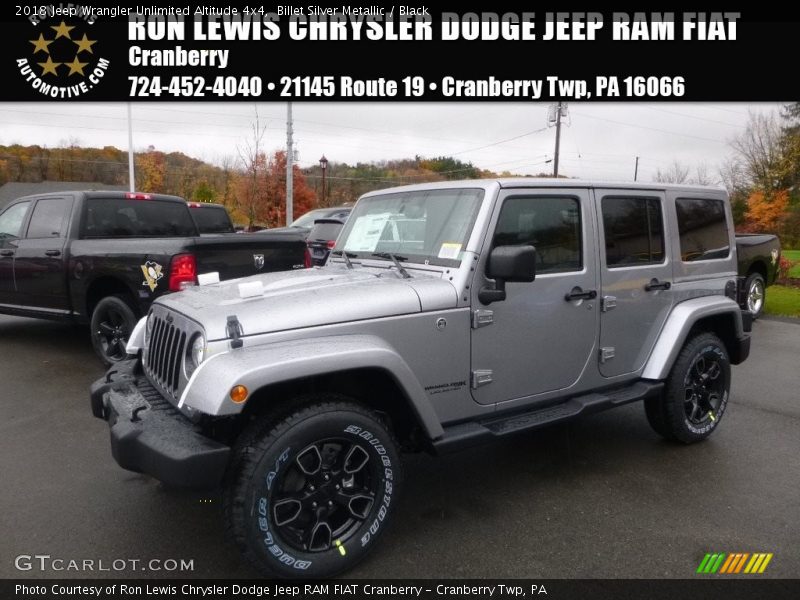 Billet Silver Metallic / Black 2018 Jeep Wrangler Unlimited Altitude 4x4