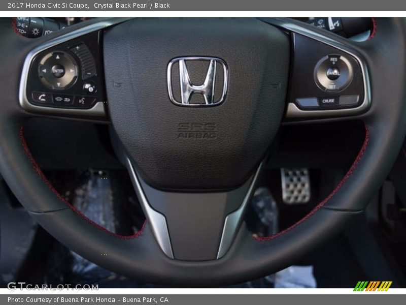 Crystal Black Pearl / Black 2017 Honda Civic Si Coupe