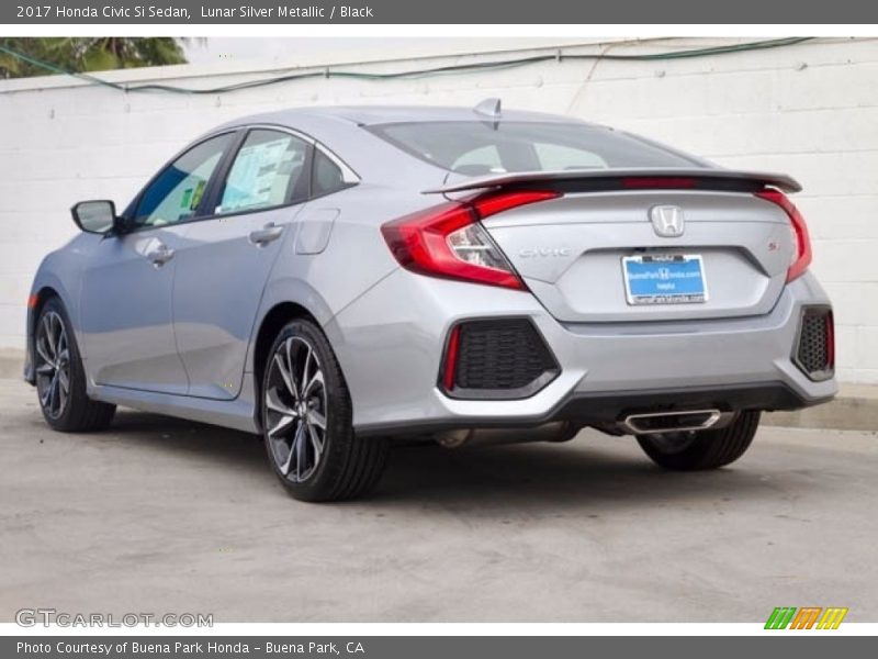 Lunar Silver Metallic / Black 2017 Honda Civic Si Sedan