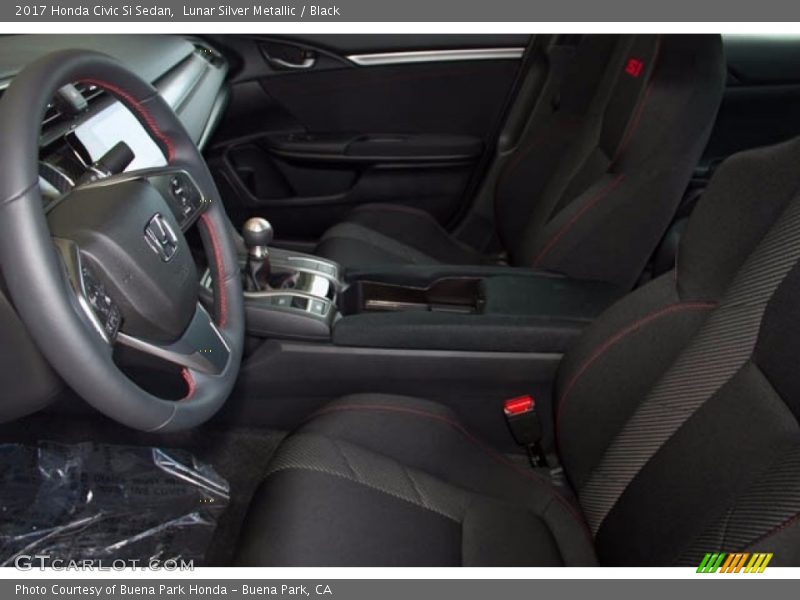 Lunar Silver Metallic / Black 2017 Honda Civic Si Sedan