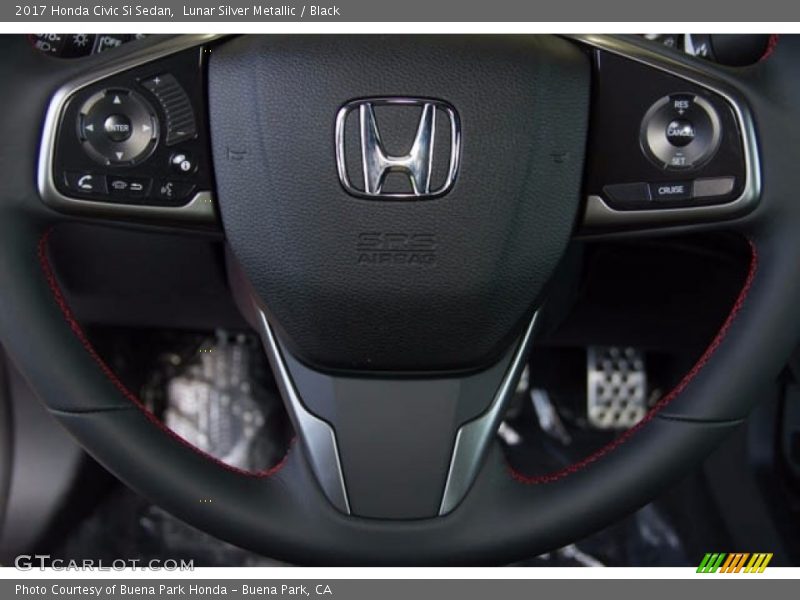 Lunar Silver Metallic / Black 2017 Honda Civic Si Sedan