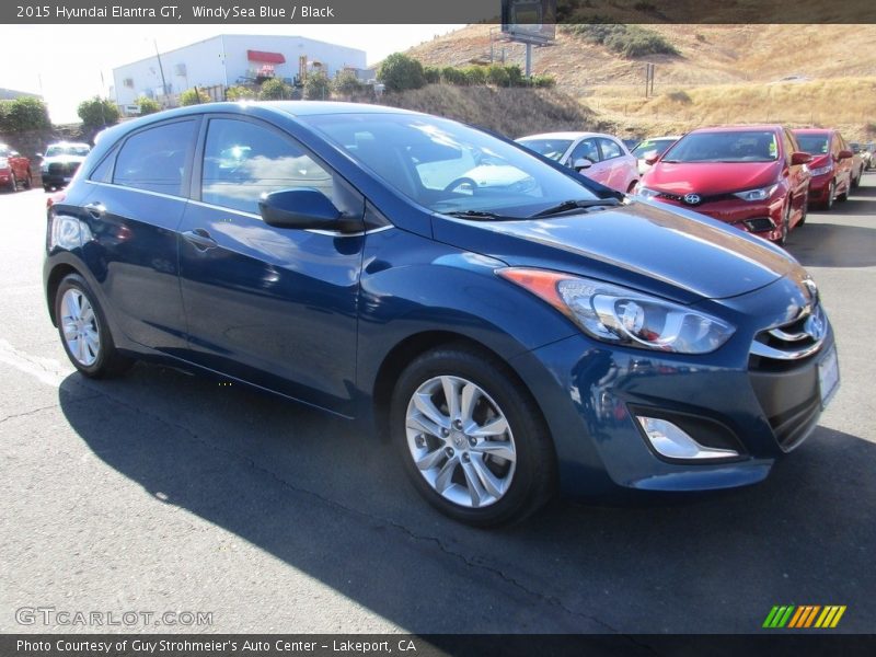 Windy Sea Blue / Black 2015 Hyundai Elantra GT