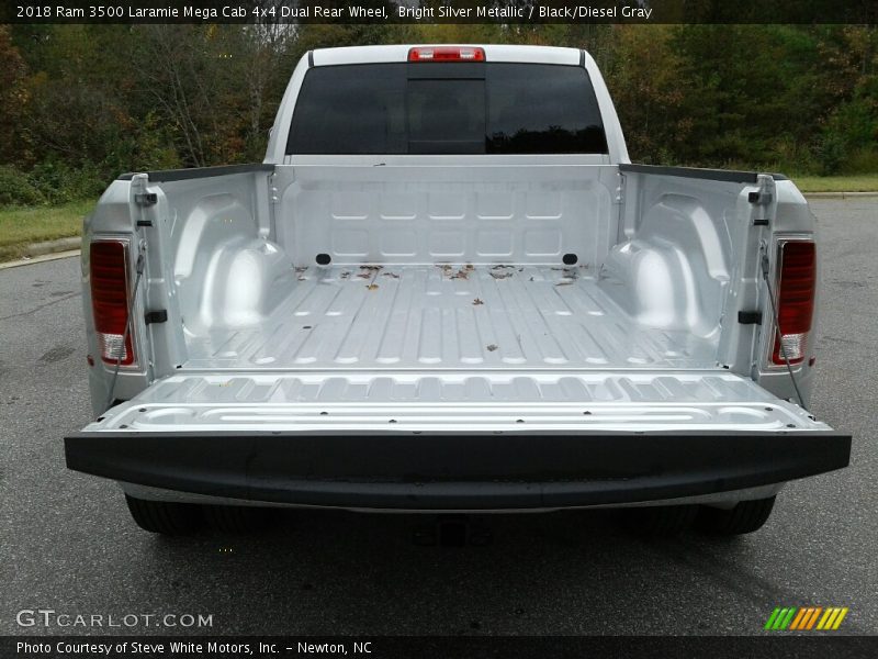 Bright Silver Metallic / Black/Diesel Gray 2018 Ram 3500 Laramie Mega Cab 4x4 Dual Rear Wheel