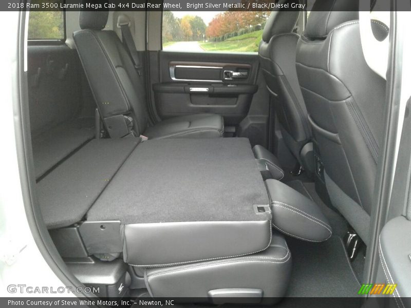 Bright Silver Metallic / Black/Diesel Gray 2018 Ram 3500 Laramie Mega Cab 4x4 Dual Rear Wheel