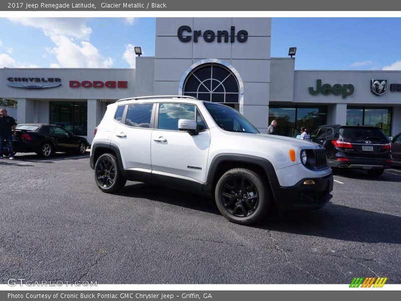 Glacier Metallic / Black 2017 Jeep Renegade Latitude
