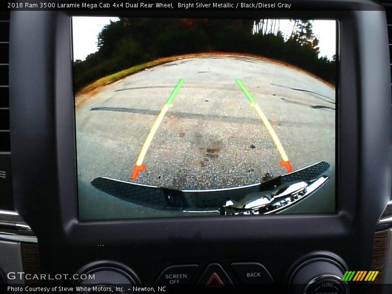 Bright Silver Metallic / Black/Diesel Gray 2018 Ram 3500 Laramie Mega Cab 4x4 Dual Rear Wheel