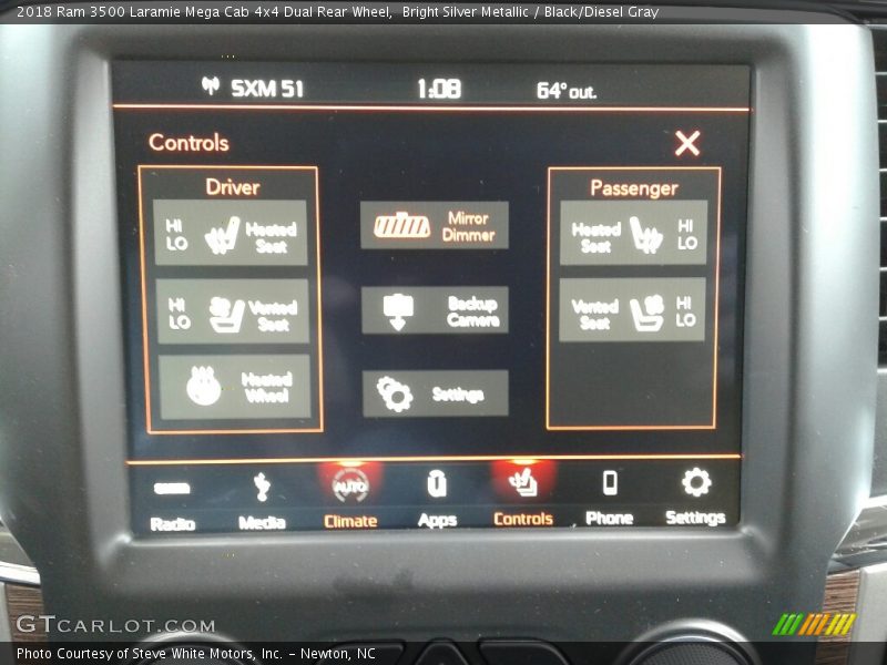 Bright Silver Metallic / Black/Diesel Gray 2018 Ram 3500 Laramie Mega Cab 4x4 Dual Rear Wheel