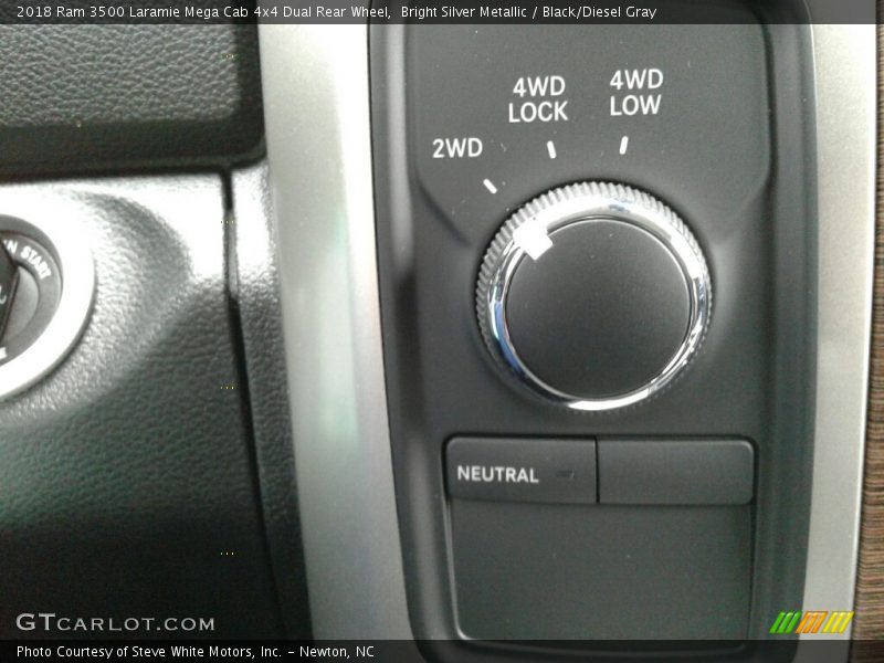 Bright Silver Metallic / Black/Diesel Gray 2018 Ram 3500 Laramie Mega Cab 4x4 Dual Rear Wheel