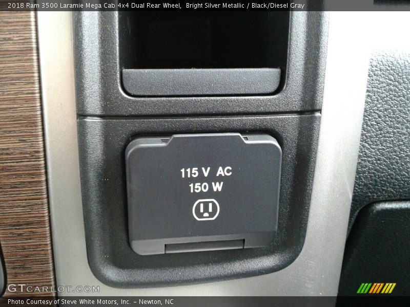 Bright Silver Metallic / Black/Diesel Gray 2018 Ram 3500 Laramie Mega Cab 4x4 Dual Rear Wheel