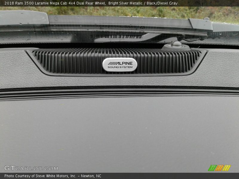 Bright Silver Metallic / Black/Diesel Gray 2018 Ram 3500 Laramie Mega Cab 4x4 Dual Rear Wheel