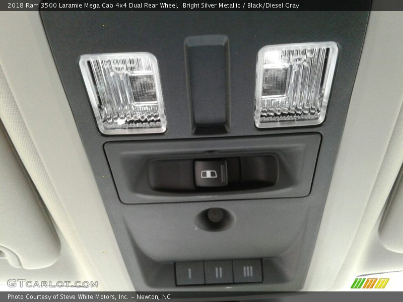 Bright Silver Metallic / Black/Diesel Gray 2018 Ram 3500 Laramie Mega Cab 4x4 Dual Rear Wheel