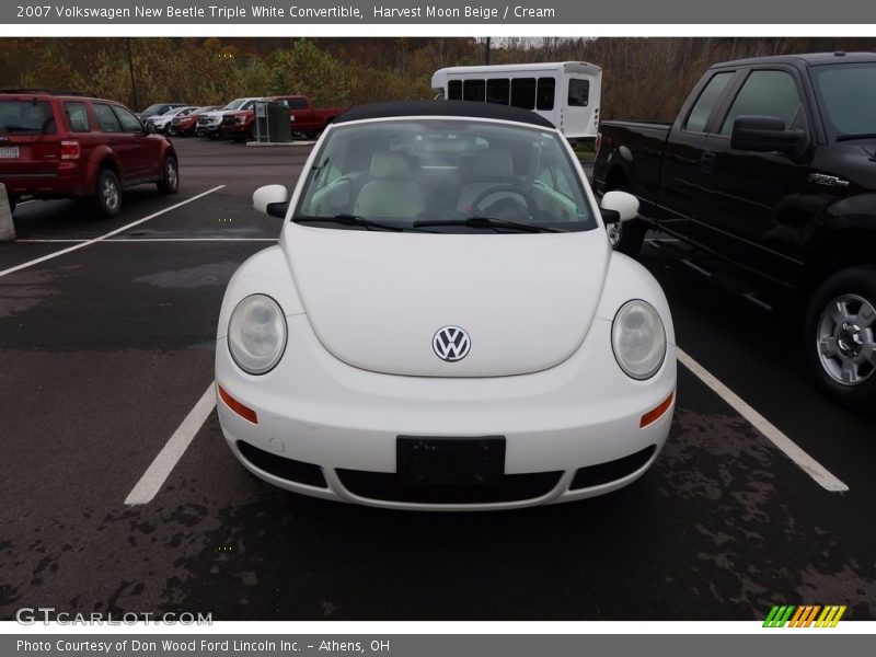 Harvest Moon Beige / Cream 2007 Volkswagen New Beetle Triple White Convertible