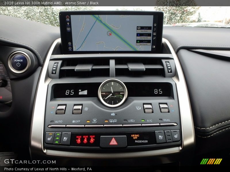 Atomic Silver / Black 2018 Lexus NX 300h Hybrid AWD