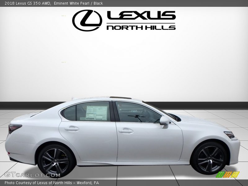 Eminent White Pearl / Black 2018 Lexus GS 350 AWD