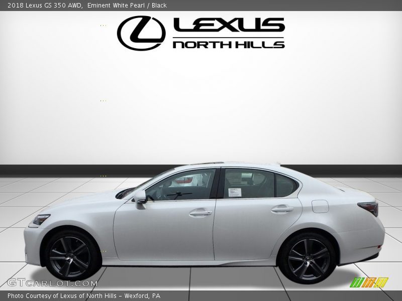 Eminent White Pearl / Black 2018 Lexus GS 350 AWD