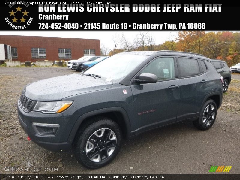 Rhino / Black/Ruby Red 2018 Jeep Compass Trailhawk 4x4