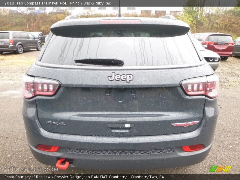 Rhino / Black/Ruby Red 2018 Jeep Compass Trailhawk 4x4