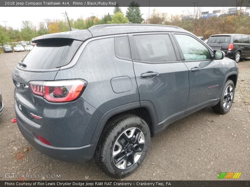 Rhino / Black/Ruby Red 2018 Jeep Compass Trailhawk 4x4