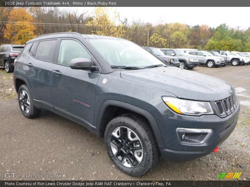 Rhino / Black/Ruby Red 2018 Jeep Compass Trailhawk 4x4