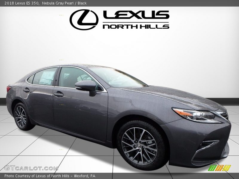 Nebula Gray Pearl / Black 2018 Lexus ES 350