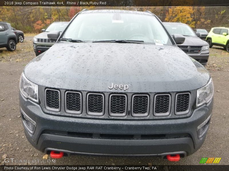 Rhino / Black/Ruby Red 2018 Jeep Compass Trailhawk 4x4