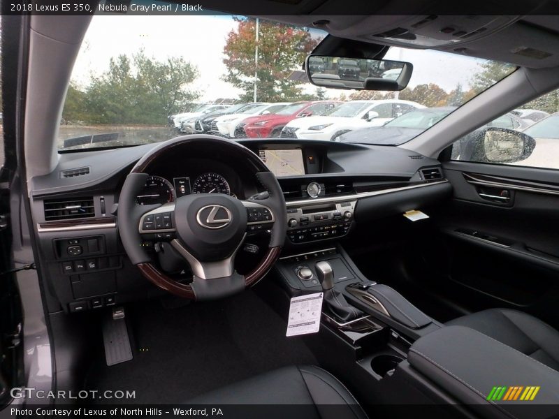 Nebula Gray Pearl / Black 2018 Lexus ES 350