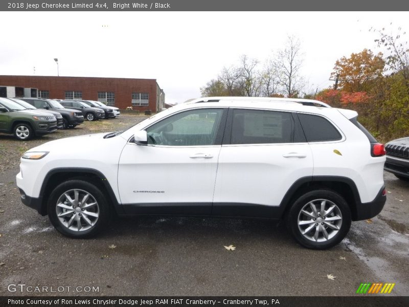 Bright White / Black 2018 Jeep Cherokee Limited 4x4