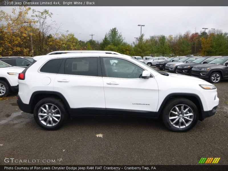 Bright White / Black 2018 Jeep Cherokee Limited 4x4