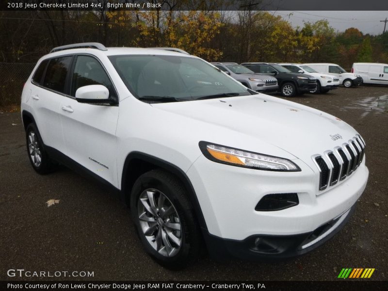 Bright White / Black 2018 Jeep Cherokee Limited 4x4